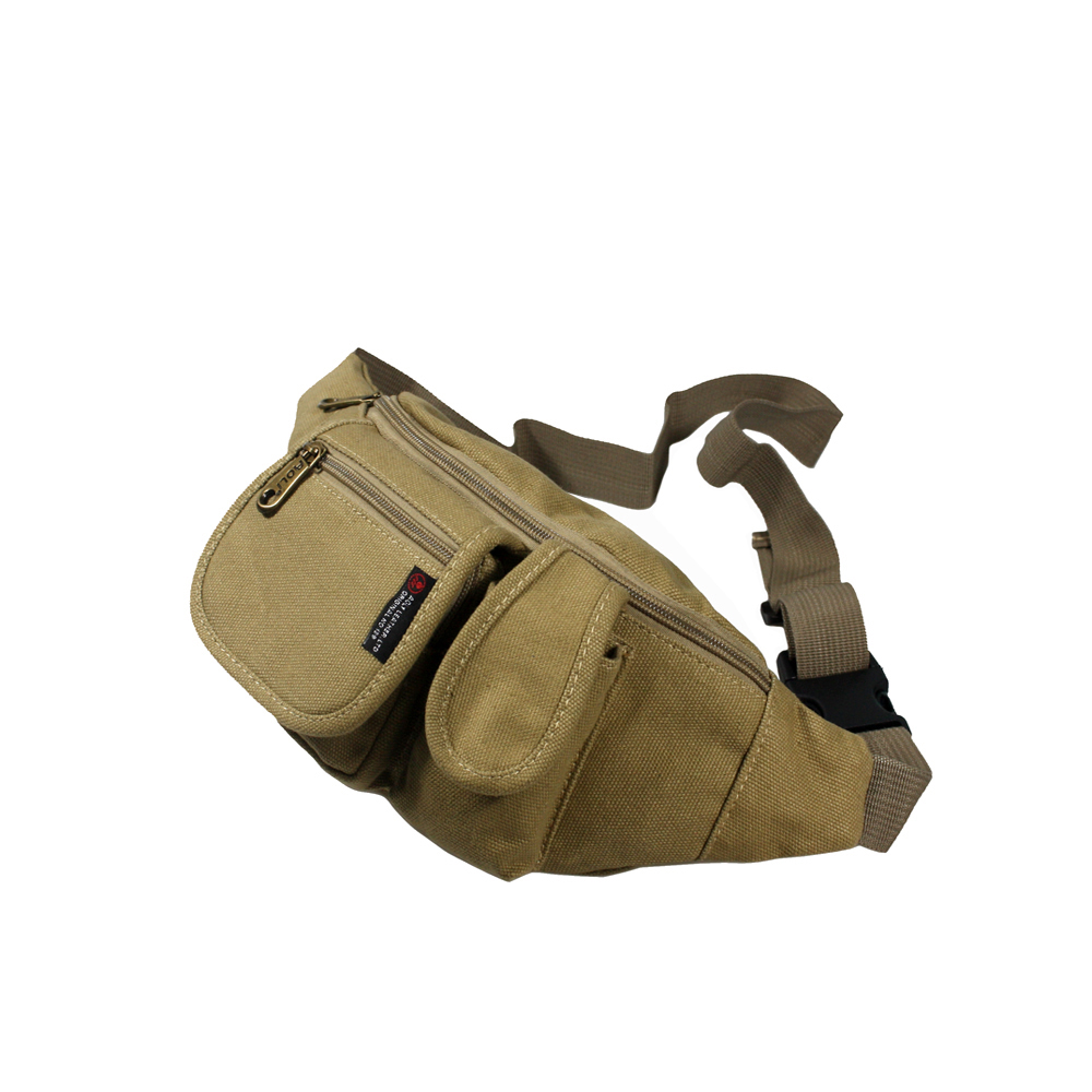 [portable Canvas] Casual Multi-purposes Fanny Pack / Back Pack / Travel Lumbar Pack