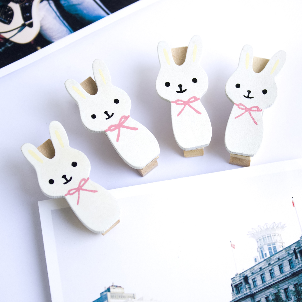 [smile Rabbit] - Wooden Clips / Wooden Clamps / Mini Clips