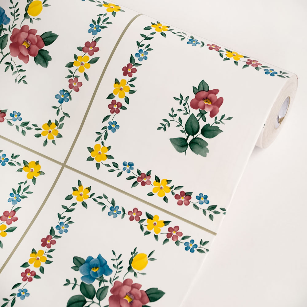Plaid Flowers - Self-adhesive Wallpaper Home Decor(sample)