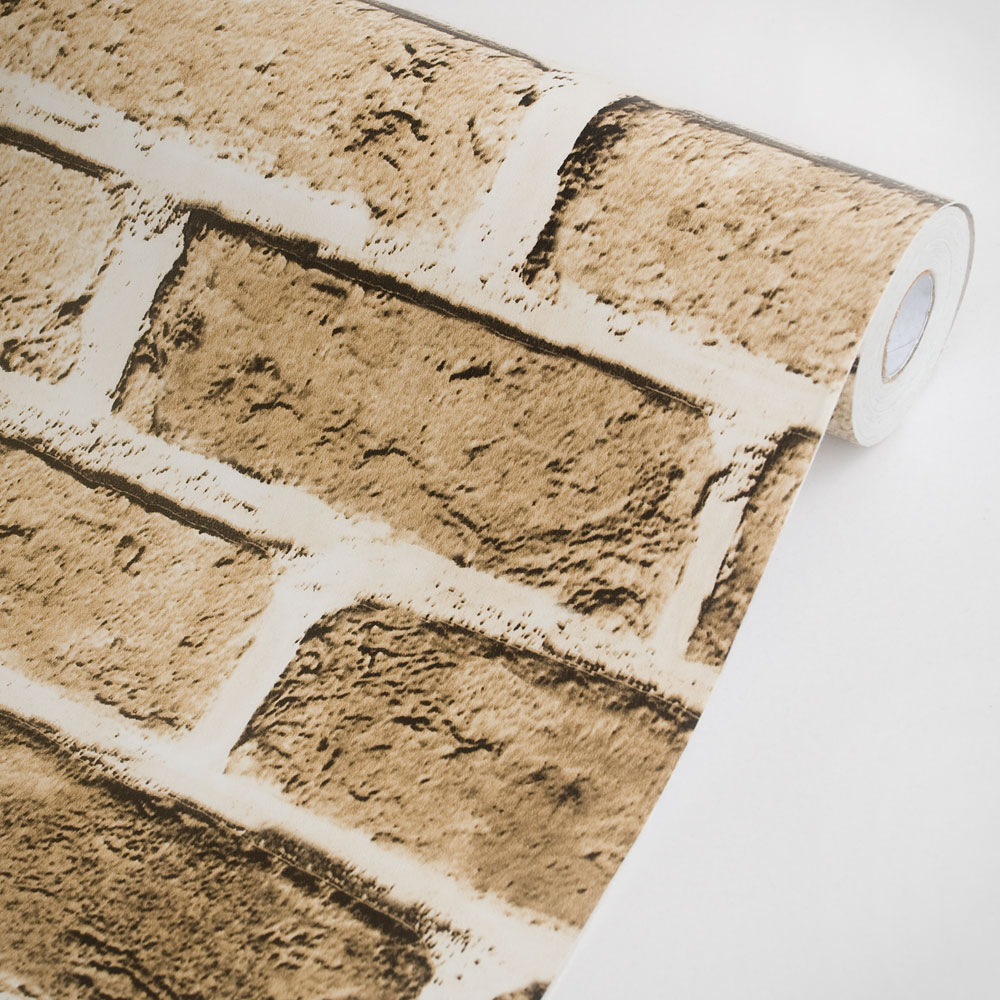 Khaki Brick - Self-adhesive Wallpaper Home Decor(roll)
