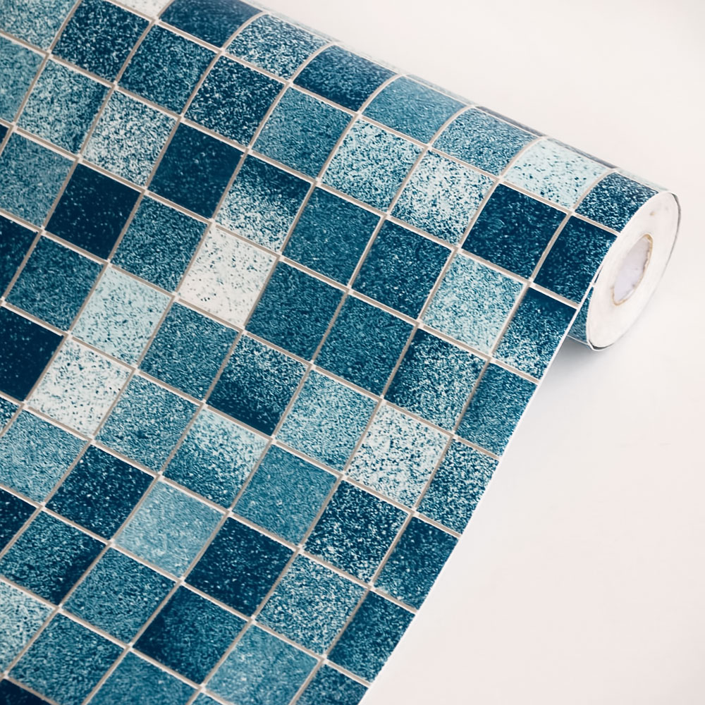Blue Mosaic - Self-adhesive Wallpaper Home Decor(roll)